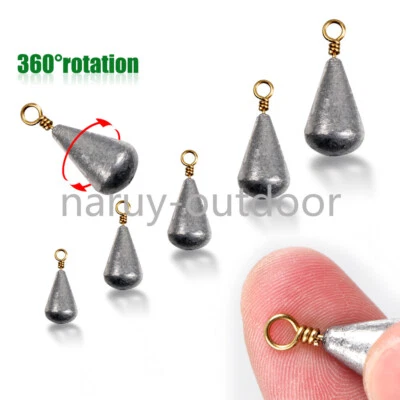 20 Stück Drop Shot Blei Sinker Angelgewichte Barsch Angelgerät Swivel Rig Barsch - Bild 1 von 4