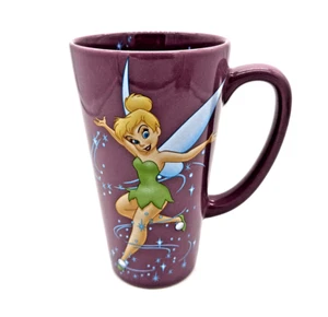 Disney Tinkerbell Tall Purple Ceramic Coffee Cup Mug 16oz Large Disney Store - Picture 1 of 7