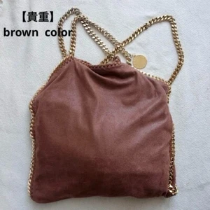 Stella McCartney Falabella Tiny Shoulder Cross Bag Brown, Gold chain - Picture 1 of 6