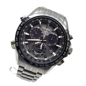 Seiko Astron 8X82-0AB0-1 Black GPS Solar Chronograph Titanium Men's Watch - Picture 1 of 9