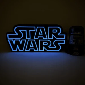 3D Printed  STAR WARS (GITD BLUE) - FanSign for your Pops & collectibles - Picture 1 of 2
