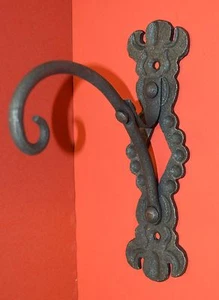 Lantern Wall Hook Lamp Planter Hanger Wrought Iron made by Blacksmith in USA - Picture 1 of 8