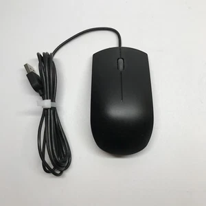 Lenovo MOJUUO Wired USB Mouse - Black, Scroll Wheel - Picture 1 of 6