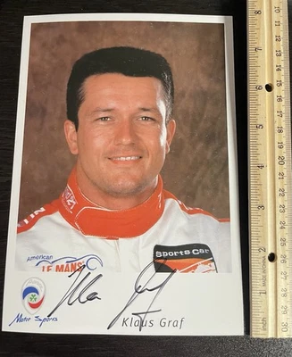 Autógrafo Klaus Graf Panoz Motorsports envío gratuito con seguimiento Foto 1 de 3