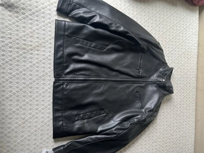 Chaqueta Michael Kors Para Hombre Negra Cuero Genuino Estilo Moto Talla XL con etiquetas Nueva Foto 1 de 4