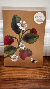 PUNCH STUDIO KELLY GREEN JOURNAL STRAWBERRY FIELD 208 LINED PAGES 46998 NEW - Picture 1 of 2