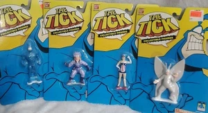 THE TICK Mini Bendable Figures 1994 Bandai NIP Lot Of 4, Good Doers  - Bild 1 von 21