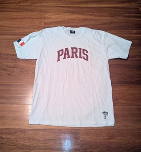 Stussy Paris Logo Pocket Shirt French Flag Hip Hop Surf France sz XL - Picture 1 of 9