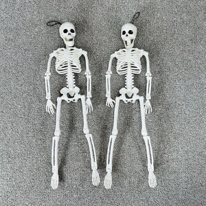 Decorazioni Scheletro Halloween 15 Pollici Corpo Completo Set di 2 Spaventose Spaventose Divertenti Autunno - Foto 1 di 12