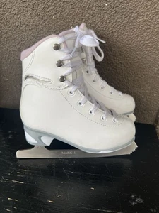 Jackson Ultima Finesse Figura Patines de Hielo - Blanco/Púrpura, Niños Talla-12 - Imagen 1 de 11