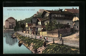 Passau, Alte Fischerhäuser in der Ilzstadt, Ansichtskarte - Picture 1 of 2