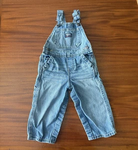 OshKosh B’Gosh Denim Carpenter Jean Overall Size 18 Month Boys/Girls 100% cotton - Picture 1 of 11