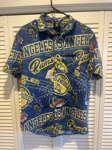 NFL Team Apparel LA Rams Super Bowl Hawaiian Shirt Men’s XL Vacation - Picture 1 of 11