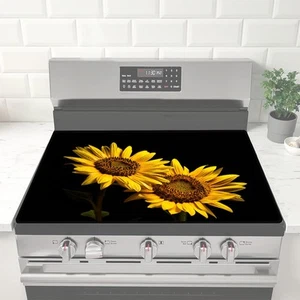 Electric Stove Top Cover - 28inx 20in Heat Resistant Glass, Thick Natural Rub... - Picture 1 of 5