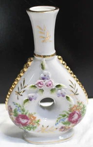 Jarrón de porcelana pintado a mano Lenwile Ardalt vintage de los años 50 con adornos dorados - Japón  - Imagen 1 de 3