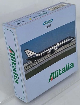 ALITALIA Boeing B747 Baci Perugina 1/600 SCHABK 901/15d die-cast metal model MIB - Immagine 1 di 2