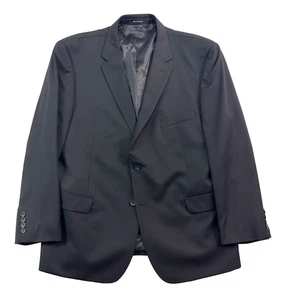 Pronto Uomo 50R Black Blazer Jacket Sport Suit Coat All Season Wool Slim Mens - Picture 1 of 9