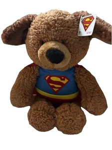 Gund Superman DC Comics Griffin Brown Dog Plush Stuffed Animal Red Cape 13" NEW! - Picture 1 of 6