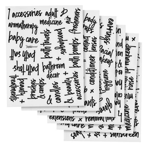 Talented Kitchen 192 Pack Preprinted Bathroom Labels for Containers - Picture 1 of 10