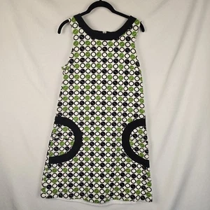 Jessica Howard Damen Kleid 10 grün gepunktet flippig 60er Mod Retro ärmellos - Bild 1 von 11