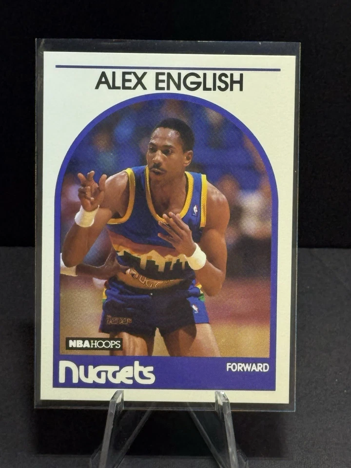 1989-90 VTG NBA Hoops - ALEX ENGLISH  #120 Nuggets - Image 1 of 1