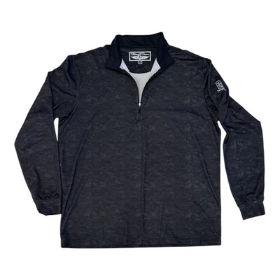 Pullover de golf recto talla L azul camuflaje cuarto cremallera Foto 1 de 2