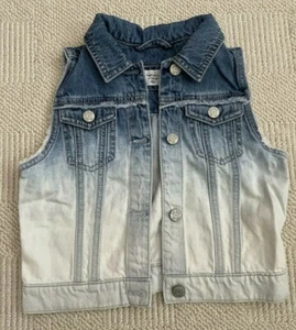 Gap Kids 1969 Denim Ombre Vest Girl's Size Medium - Picture 1 of 6