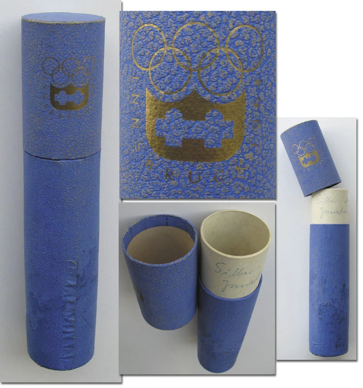 Juegos Olímpicos Innsbruck 1976 Caja para Diploma Plata Ganador Medalla Foto 1 de 1