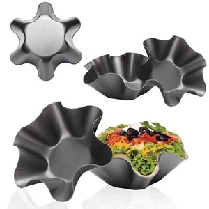 6Pk Non-Stick Tortilla Pan Set Taco Salad Bowl Tortilla Shell Maker Baking Pans - Picture 1 of 6