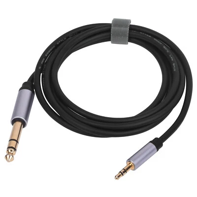 6.35mm Stereo Male 1/4" Jack to 3.5mm Male Headphone Plug TRS Audio Cable Lead - Image 1 of 3
