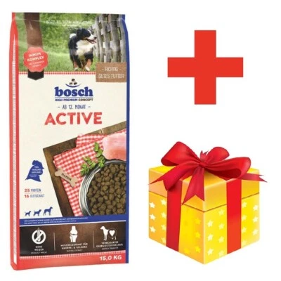 15 kg BOSCH Adult Active Hundefutter + Geschenk - Bild 1 von 2