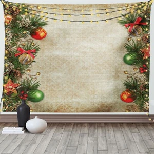 Noel Pattern Tapestry Wall Hanging Form Bedroom Dorm Room Decor 2 Sizes - Picture 1 of 23