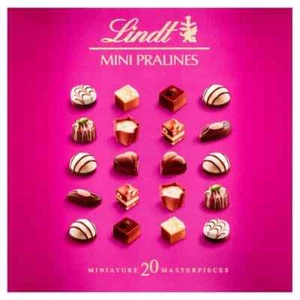 Lindt Milk Chocolate Mini Pralines 20 Miniature Masterpieces Gifts - Picture 1 of 5