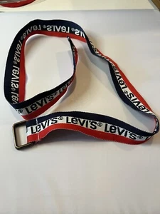 Levi’s Gürtel rot weiß blau Doppel D Ring verstellbar Länge - Bild 1 von 7