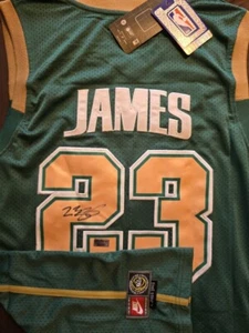 LEBRON JAMES LAKERS SIGNED 23 2003 NIKE GREEN ST MARY'S IRISH HIGH SCHOOL JERSEY - Picture 1 of 11