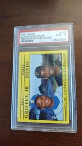 1991 Fleer 2nd Generation Stars Ken Griffey Jr. PSA 9 Mint - Picture 1 of 2