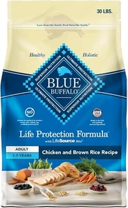 Blue Buffalo Life Protection Adult Dry Dog Food, Chicken & Brown Rice, 30lbs - Picture 1 of 2