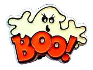 Hallmark PIN Halloween Vintage GLOW IN DARK GHOST BOO! 1981 Brooch - Picture 1 of 2