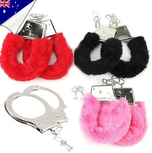 Handcuffs Toy Hand Cuffs Fluffy Hens Night Police Party Costume Kid - Picture 1 of 3