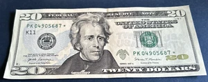 20 Dollar Bill Star Note 2017A  “RARE” PK04905687* - Picture 1 of 2
