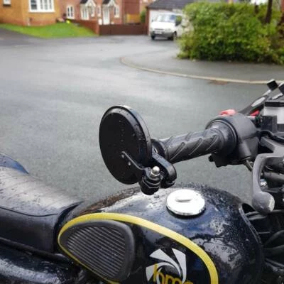 Motorcycle 7/8" Folding Bar End Side Mirrors For Honda Suzuki Yamaha Kawasaki US - Image 1 of 4