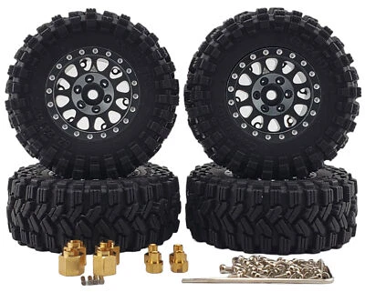 NHX RC 1.2" Crawler Tires Alum Beadlock Wheel 4x 1/18 TRX-4M Super Soft -Ti - Image 1 of 4