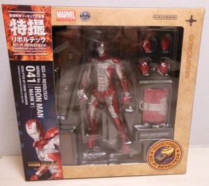 SCI-FI Revoltech No. 041 Marvel Iron Man Mark 5 MK V 16 cm. Kaiyodo Originale - Foto 1 di 5