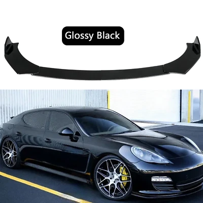 For Porsche Panamera 2010-22 Car Front Bumper Lip Chin Spoiler Splitter Body Kit - Изображение 1 из 4