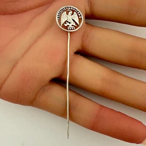 Vintage 925 Sterling Silver 1892 Mexico Coin Pin 2.75" (1.2g) - Picture 1 of 4