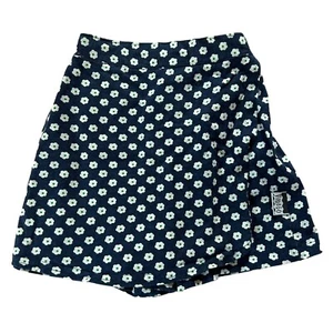 Vintage Yippie-I-O 6X Floral Skort Back to School Navy Blue Green White Shorts - Picture 1 of 5