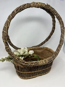 Primitive Basket Made From Tree Vines, Twigs & Bark —Large - Picture 1 of 13