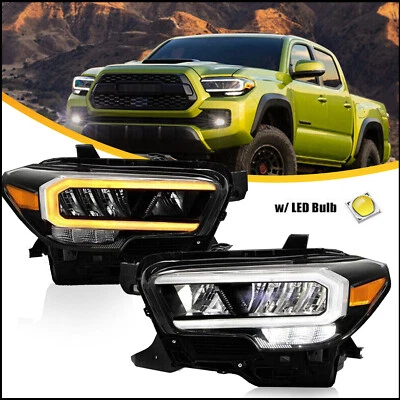 Pair Headlights Assembly Full LED Lamp Fit 2020-2023 Toyota Tacoma Limited/TRD - Image 1 of 4