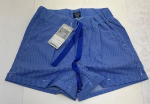 Girls Shorts by Garb: Style Tina - blue checkers - New and Ships Free! - Picture 1 of 5