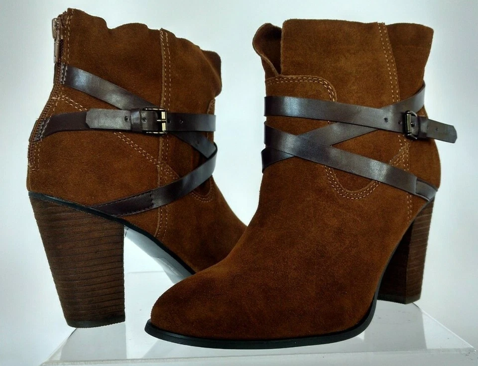 Carlos by Carlos Santana Miles Ankle BOOTS Bourbon Sz 7.5 M E0054